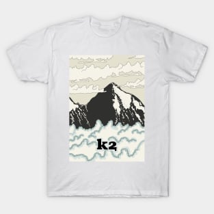 K2 Mountain travel poster T-Shirt
